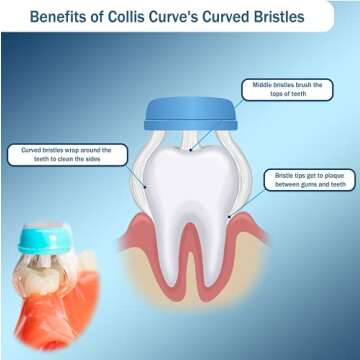 Collis Curve 3 Sided Toothbrush for Sensitive Gums and Braces