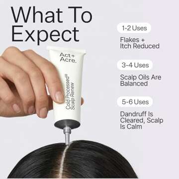 Act+Acre Cold Processed Stem Cell Scalp Serum and BHA Salicylic Acid Scalp Exfoliator Bundle - Promotes Thicker and Fuller-Looking Hair - Soothes and Hydrates - Dry Itchy Scalp - Dry Scalp -Oily Hair