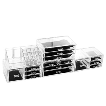 Felicite Home 5 Piece Acrylic Makeup Organizer Set