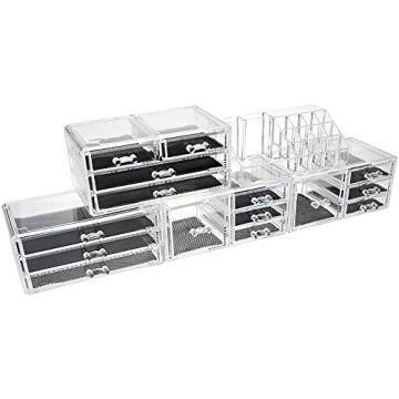 Felicite Home 5 Piece Acrylic Makeup Organizer Set