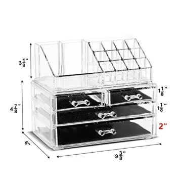 Felicite Home 5 Piece Acrylic Makeup Organizer Set