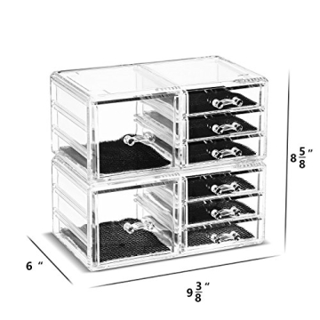 Felicite Home 5 Piece Acrylic Makeup Organizer Set