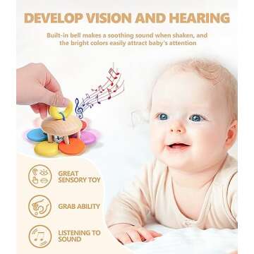 Montessori Rattle Play Kit for Babies Aged 0-12 Months
