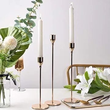 Elegant Denique Candle Holders Set for Weddings and Decor