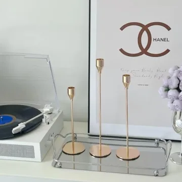 Elegant Denique Candle Holders Set for Weddings and Decor