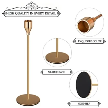 Elegant Denique Candle Holders Set for Weddings and Decor