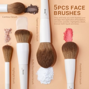 Jessup 14Pcs Premium Vegan Makeup Brush Set