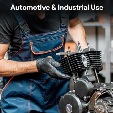 FifthPulse 6 Mil Black Nitrile Gloves - Heavy Duty & Versatile