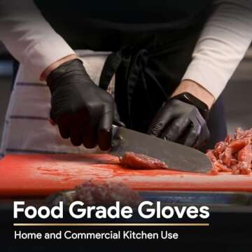 FifthPulse 6 Mil Black Nitrile Gloves - Heavy Duty & Versatile