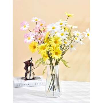 DARENYI Iridescent Crystal Glass Vase, Vases for Flowers, Colorful Flower Vase for Home Decor, Modern Decorative Vase for Centerpiece, Living Room, Office, Wedding or Gifts