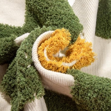 LINROMIA Boho Runner Rug - Washable Checkered Decor