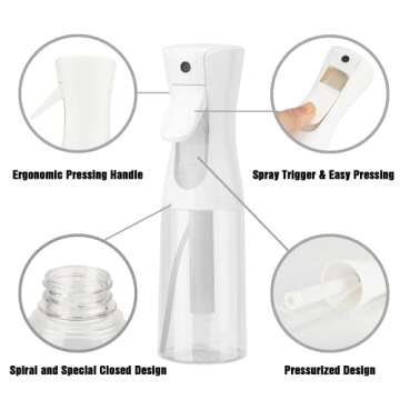 Versatile IFDGCTK Continuous Spray Bottle for Hair & Skin