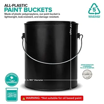 Durable 1 Gallon Plastic Paint Bucket with Airtight Seal