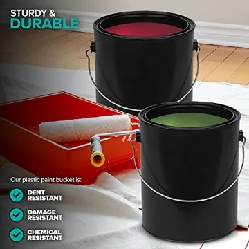 Durable 1 Gallon Plastic Paint Bucket with Airtight Seal