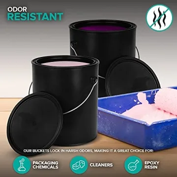 Durable 1 Gallon Plastic Paint Bucket with Airtight Seal