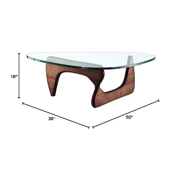 Premium Glass Top Triangle Coffee Table for Modern Homes