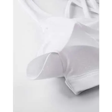 CRZ YOGA Strappy V Neck Sports Bras for Women - Criss Cross Back Wireless Padded Workout Yoga Bra White Small