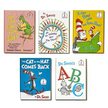 Dr. Seuss's Second Beginner Book Boxed Set Collection: The Cat in the Hat Comes Back; Dr. Seuss's ABC; I Can Read with My Eyes Shut!; Oh, the Thinks ... Think!; Oh Say Can You Say? (Beginner Books)