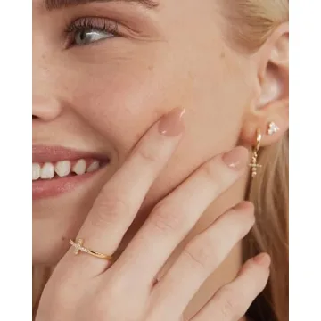 PAVOI Gold Plated CZ Cross Ring - Elegant & Sustainable Gift