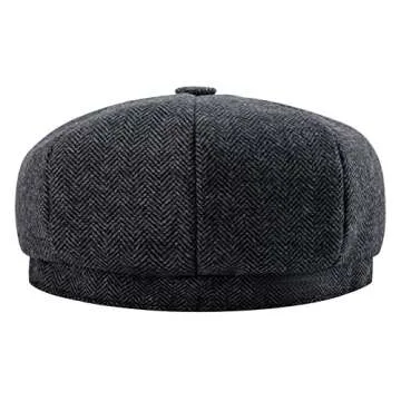 Stylish BOTVELA Wool Blend Newsboy Cap in 8 Colors