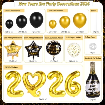 2026 New Year Celebration Supplies for Fun Parties