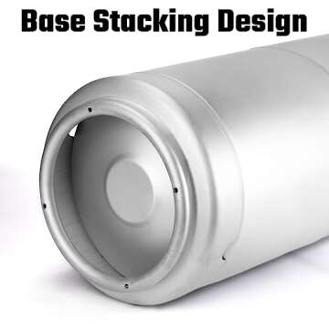 GANCOWISE 5 Gallon Commercial Beer Keg, 1/6 American Barrel Keg with D System Sankey Valve for Craft and Draft Beer (20L)