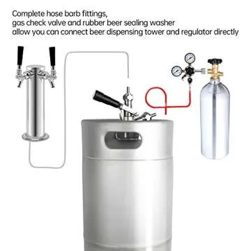 GANCOWISE 5 Gallon Commercial Beer Keg for Craft Beer