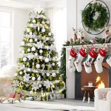 Alupssuc 128pcs Shatterproof Christmas Ornaments Set