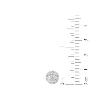 Amazon Essentials Sterling Silver Diamond Round Stud Earrings