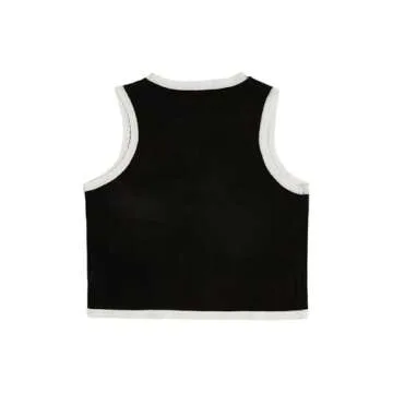 Verdusa Women's Plus Size Bow Tie Front Cardigans Color Block Sweaters Sleeveless Old Money Vest Tops