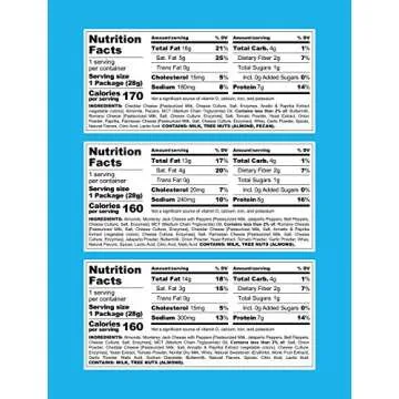 Keto Farms, Crunchy Cheese Mix, Keto Snacks (2g Net Carb) [Variety Pack] 1 Ounce, 6 Count | Keto Friendly Low Carb Snacks - Real Food, Bold Flavor, Satisfies Keto Chips Cravings, Portion Control