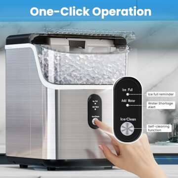 Electactic Countertop Nugget Ice Maker Pro - Quick and Chewable Ice