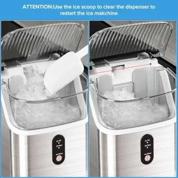 Electactic Countertop Nugget Ice Maker Pro - Quick and Chewable Ice
