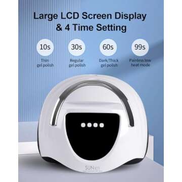 WEVILI 288W UV LED Nail Lamp for Fast Drying Nails