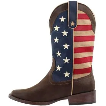 ROPER Patriotic Square Toe Casual Boots for Women - Shop Now!