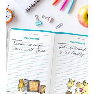 Carson Dellosa Grades 2-5 Cursive Handwriting Workbook, Writing Book With Sight Words, Sentences, and Letter Tracing Activities, Classroom or Homeschool Curriculum