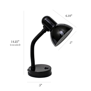 Flexible Hose Neck Desk Lamp for Home Office Reading