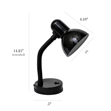 Flexible Hose Neck Desk Lamp for Home Office Reading