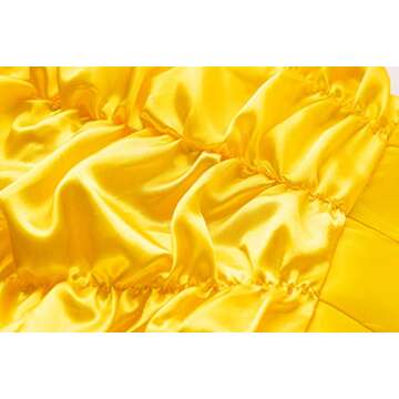 Funna Princess Costume Layered Dress Off Shoulder for Girls Dress Up with Accessories Yellow, 6 Years