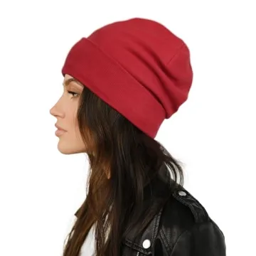 Alnorm Satin Lined Winter Hat for Curly Hair and Style