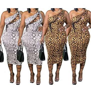 Plus Size Bodycon One Off Shoulder Dress for Summer