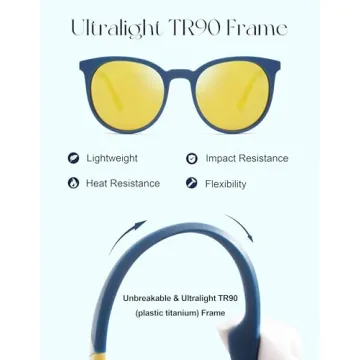 Ultralight SOJOS Oversized Polarized Sunglasses for All