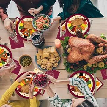 Turkey Thanksgiving Party Supplies Kit for 50 Guests