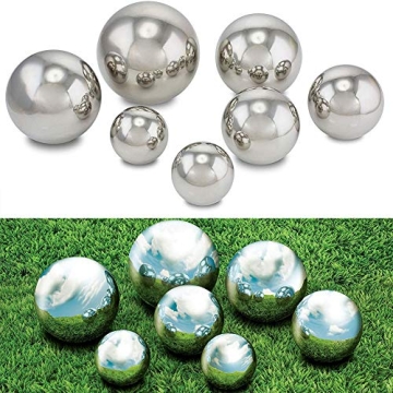Elegant Stainless Steel Garden Gazing Ball for Home Decor