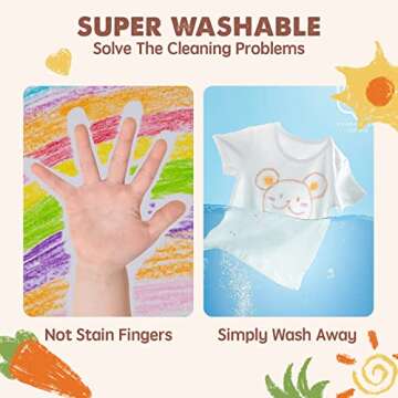 Tiny Land Non-Toxic Jumbo Crayons for Creative Toddlers