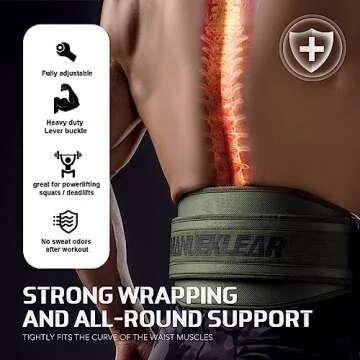 MANUEKLEAR Weight Lifting Belt: Ultimate Back Support