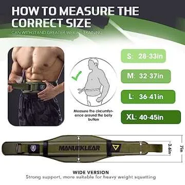 MANUEKLEAR Weight Lifting Belt: Ultimate Back Support
