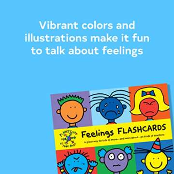 Feelings Flash Cards: A Great Way for Kids to Share and Learn About All Kinds of Emotions (Flash Cards for Infants, Speech Therapy Flash Cards, Emotion Flash Cards)