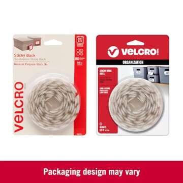 VELCRO Brand Dots with Adhesive | Sticky Back Round Hook and Loop Circles | 5/8in, 80 Pack | Arts an...