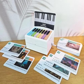 Piano Calendar & Mini Piano - 52 Music Scores Inside